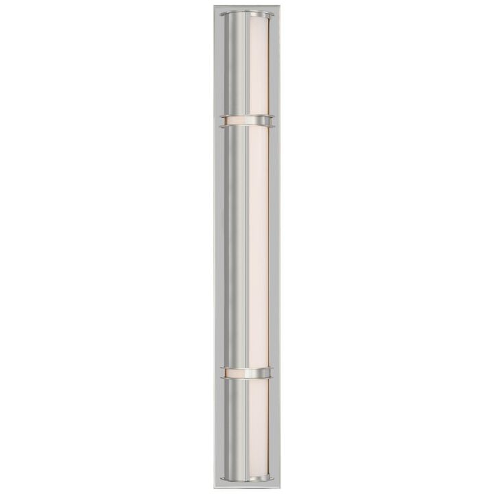 Strever 32" Shielded Bath Light in Polished Nickel with White Glass