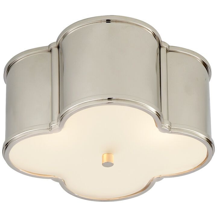Basil Small Flush Mount in Polished Nickel