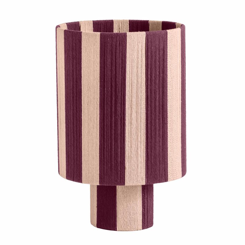 Guinevere Purple and Pink Striped Cotton Table Lamp