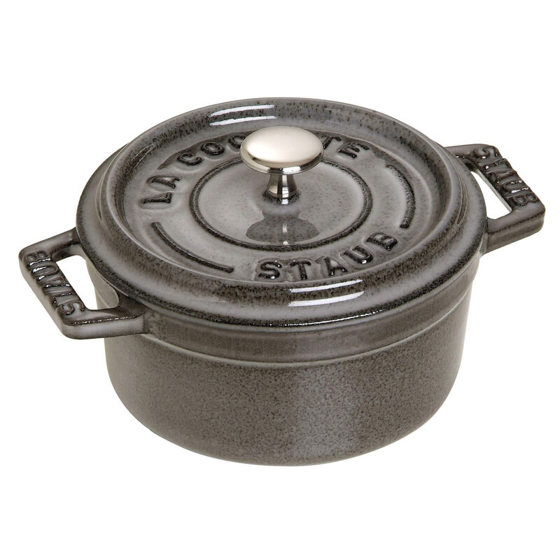 Staub Cast Iron 0.25-qt Mini Round Cocotte - Dark Blue