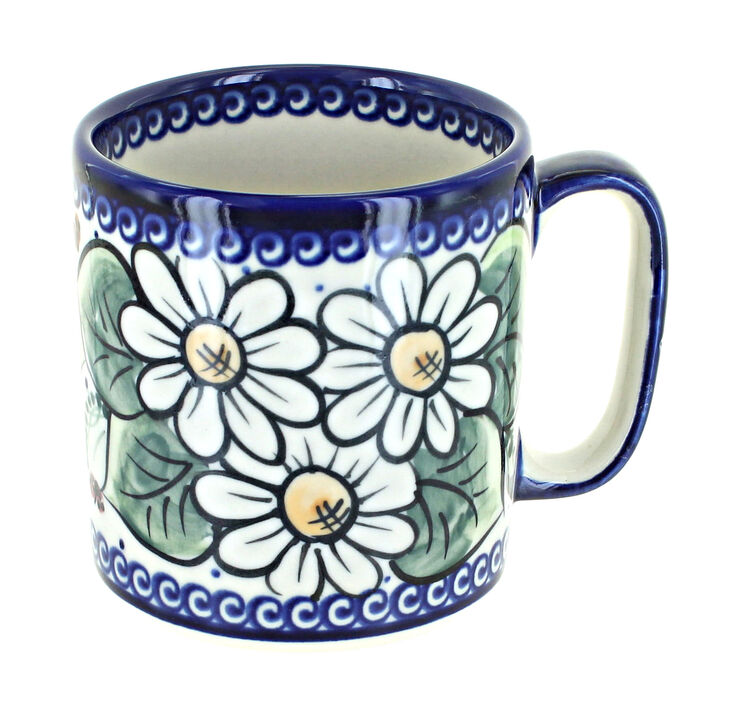 Blue Rose Polish Pottery Garden of Blue Coffee Mug