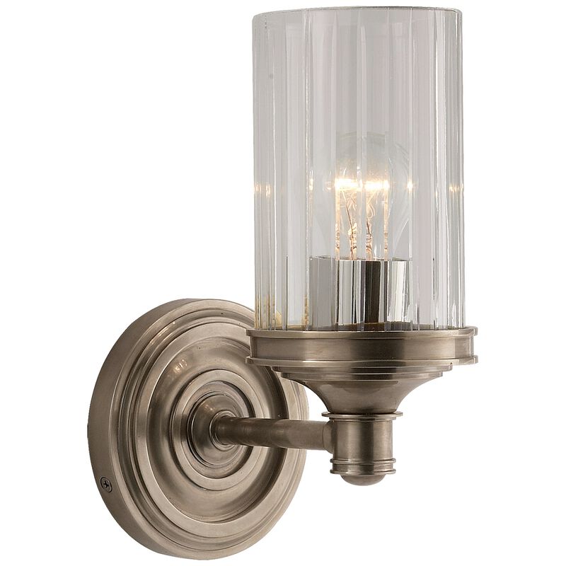 Ava Single Sconce in Antique Nickel