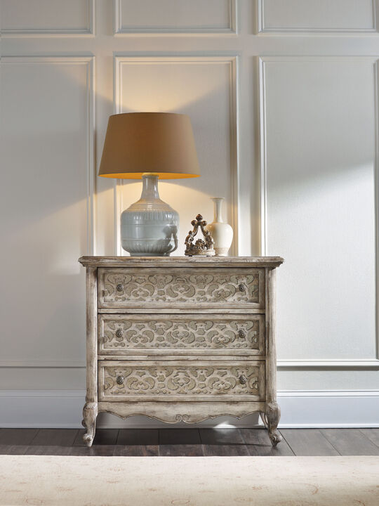 Chatelet Fretwork Nightstand in Light Wood