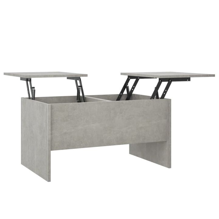 Coffee Table Concrete Gray 31.5"x19.7"x16.7" Engineered Wood