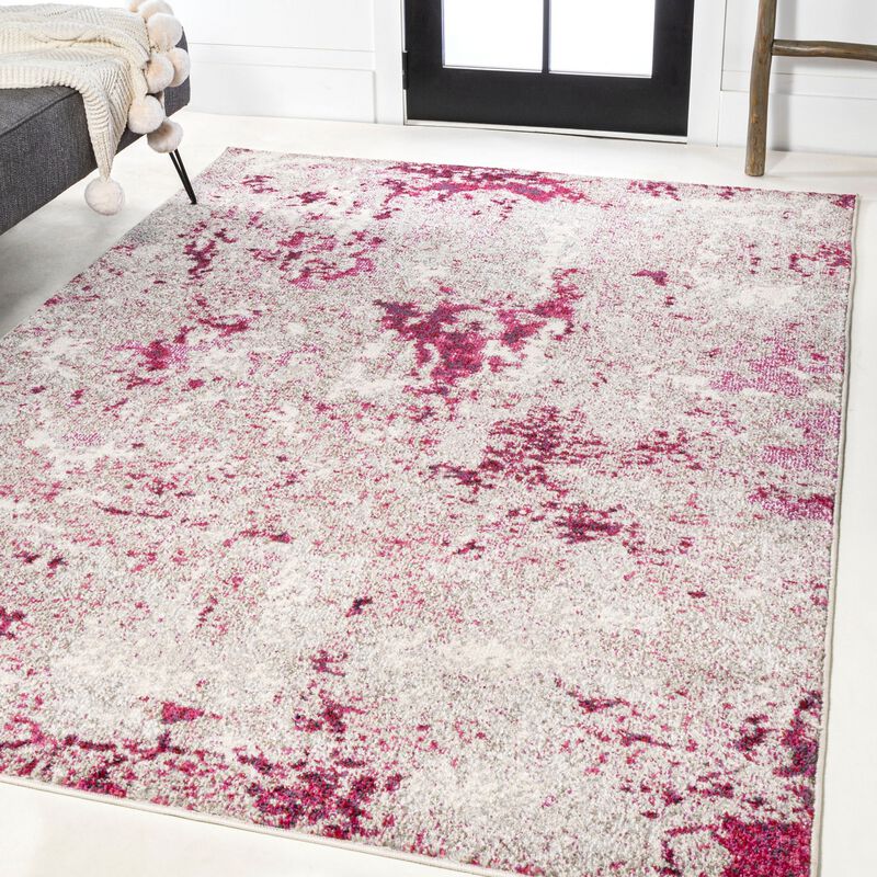 Contemporary Pop Modern Abstract Vintage Faded Area Rug