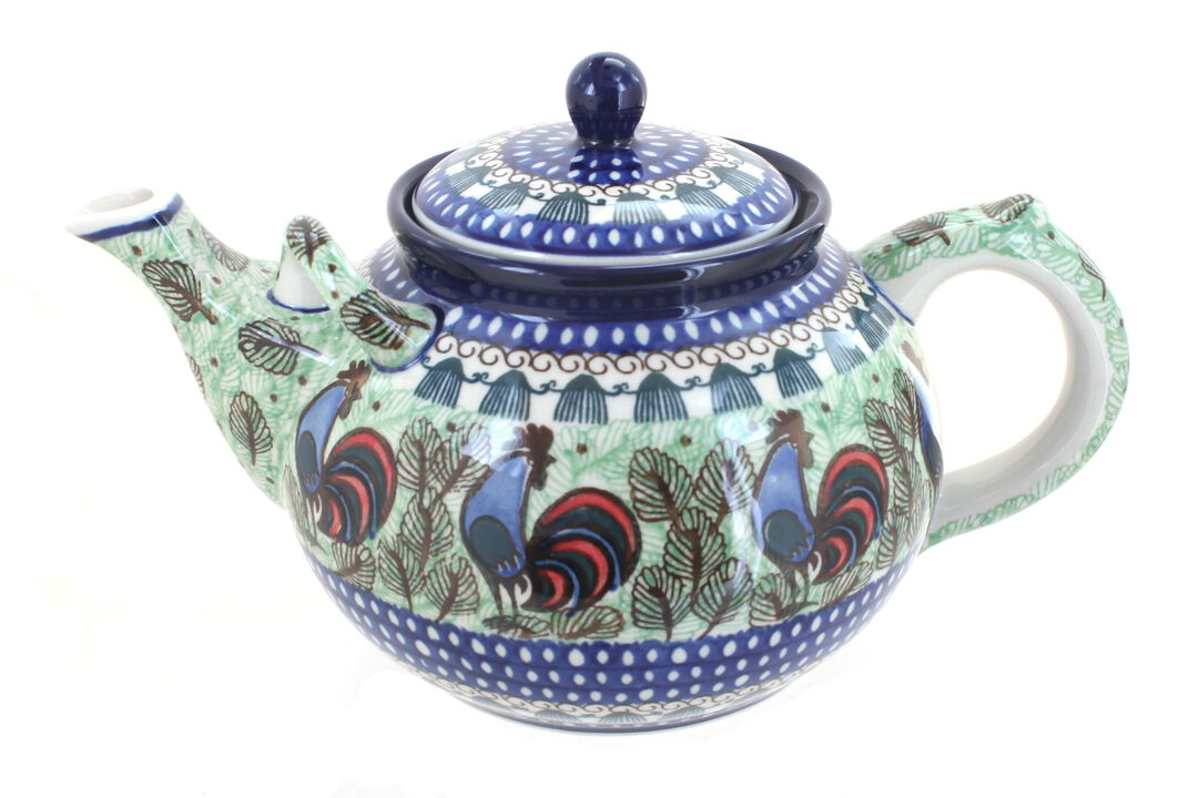 Blue Rose Polish Pottery Georgia Blue Large Teapot