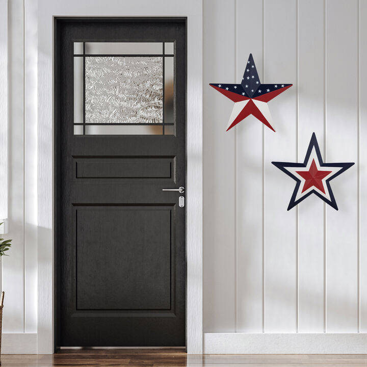 Patriotic Star Metal Wall Decoration - 15"