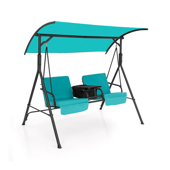 Porch Swing Chair with Adjustable Canopy