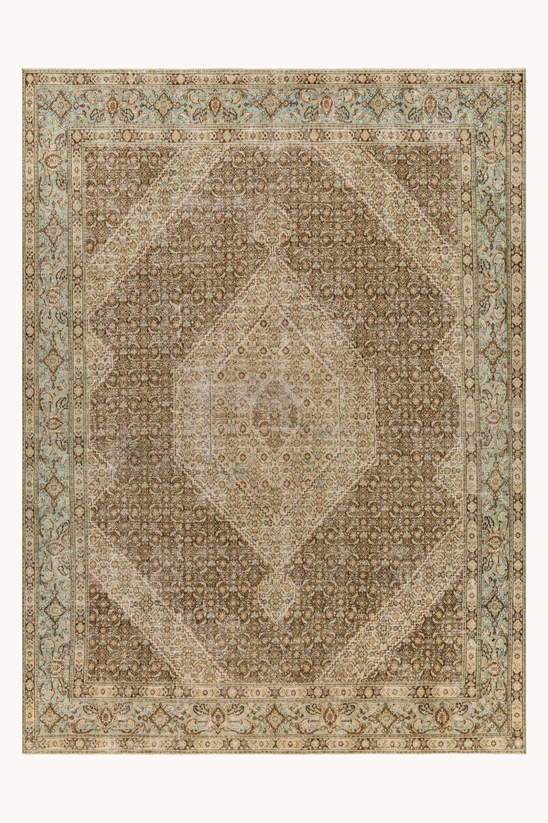 District Loom Vintage Persian Tabriz area rug-Keene