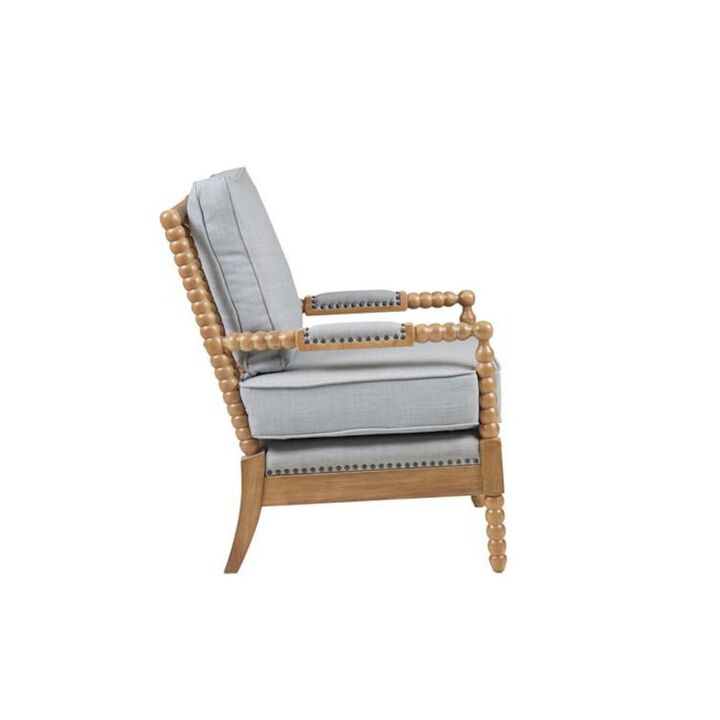 Starlight Canyon Home Blue Accent Chair with Solid Wood Frame for Living Room and Bedroom Use