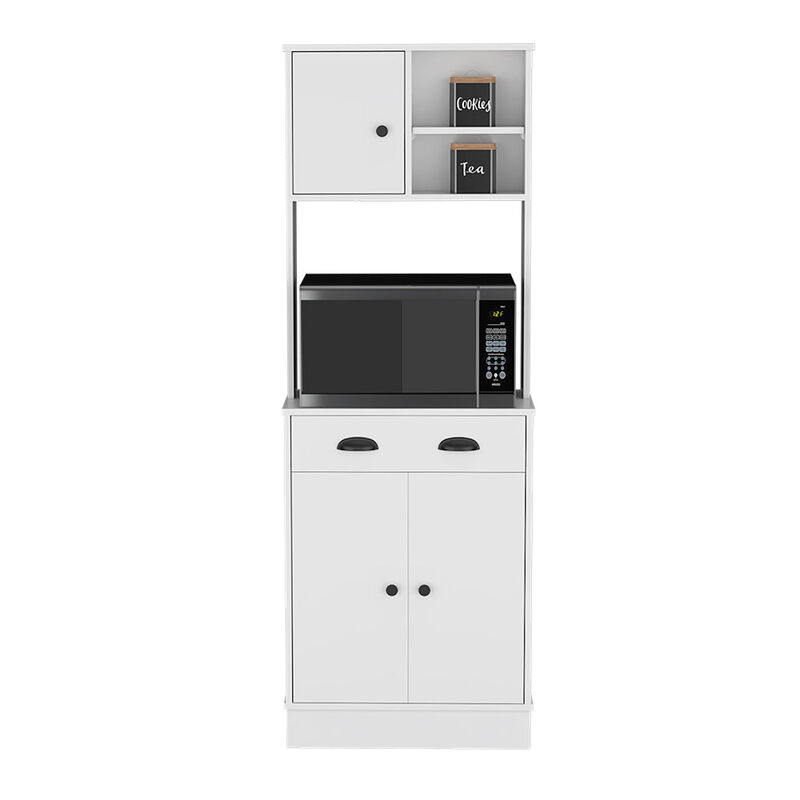 Microwave Storage Stand Arlington, Kitchen, White