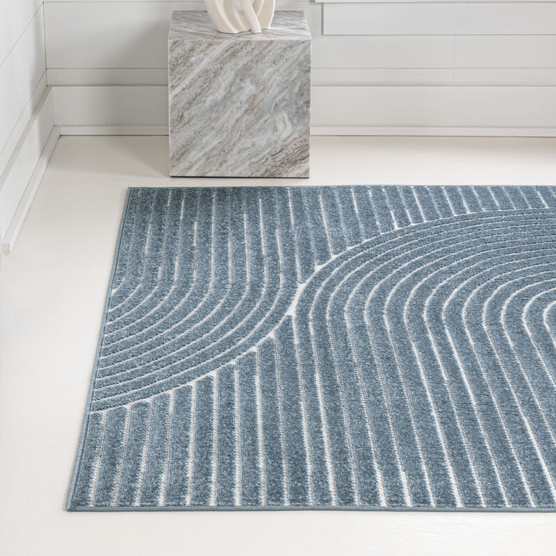 Skagen Minimalist Curve Geometric Area Rug