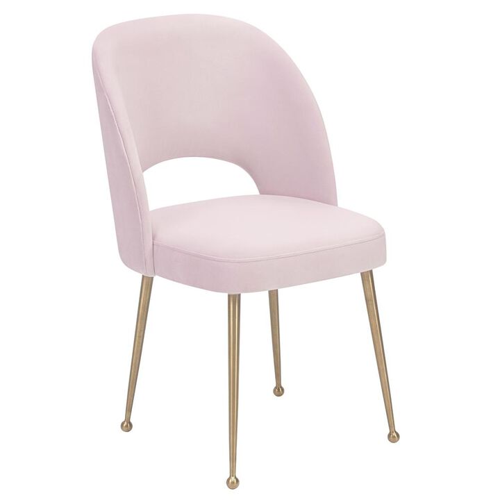 Belen Kox Mid Century Modern Blush Velvet Chair, Belen Kox