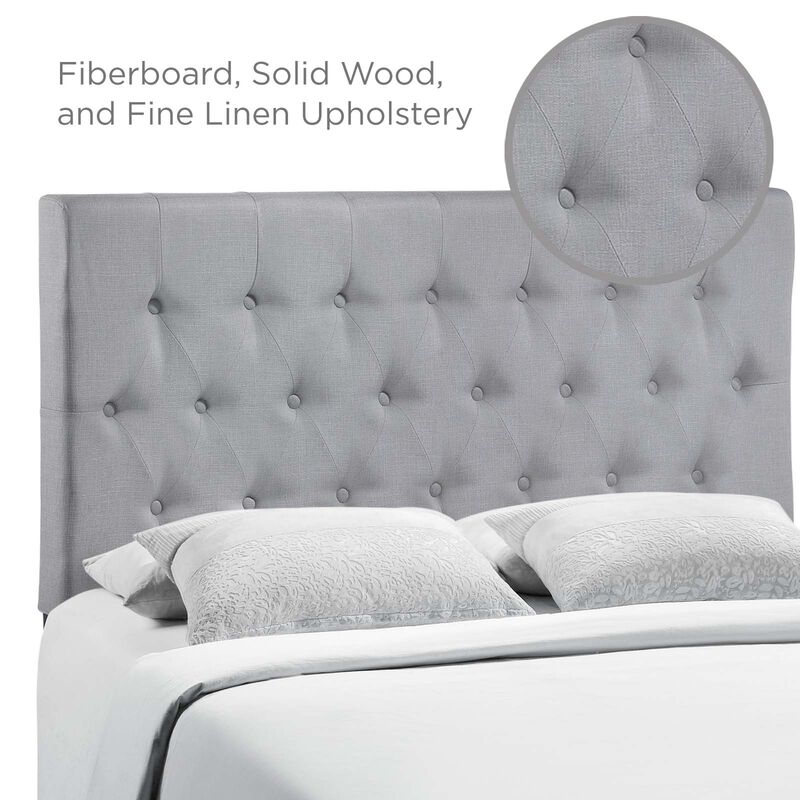 Modway - Clique Full Upholstered Fabric Headboard Sky Gray