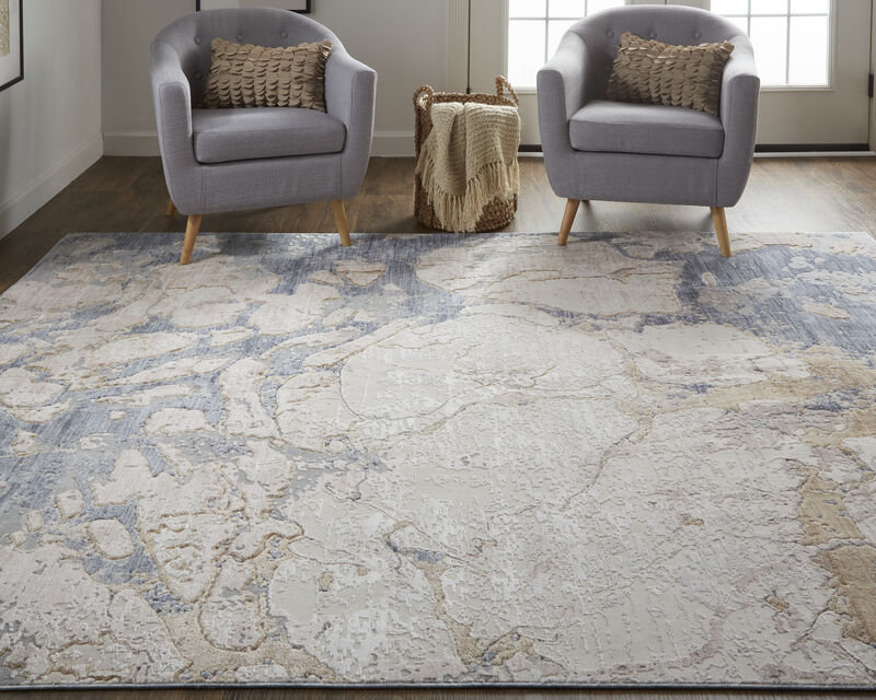 Laina 39G8F Tan/Blue 5' x 7'10" Rug