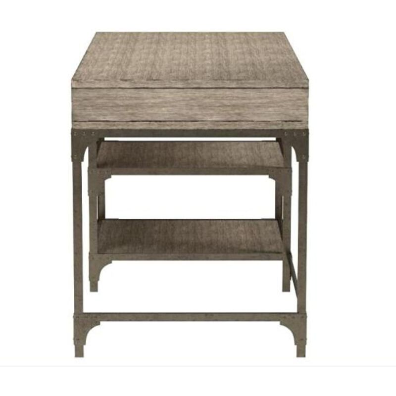 Gorden Desk in Weathered Oak & Silver 92325