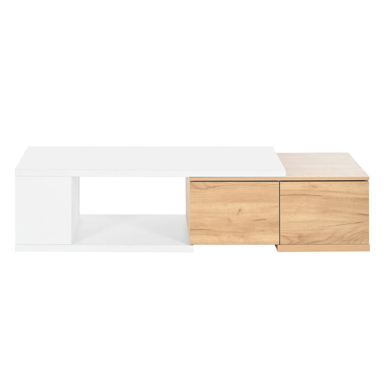 Merax Extendable Coffee Table with 2 Drawers