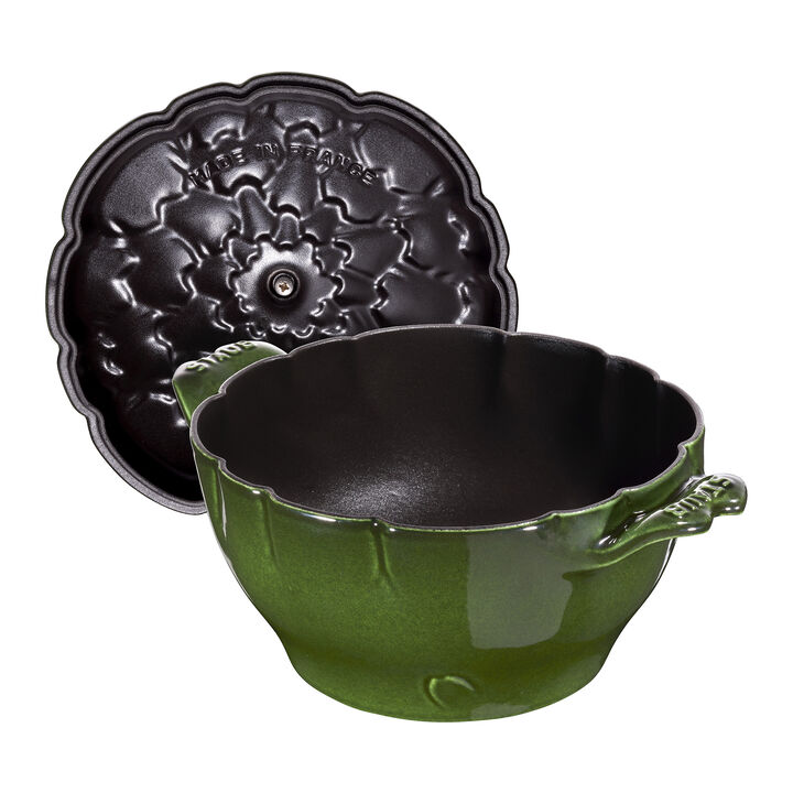 Staub Cast Iron 3-qt Artichoke Cocotte - Basil