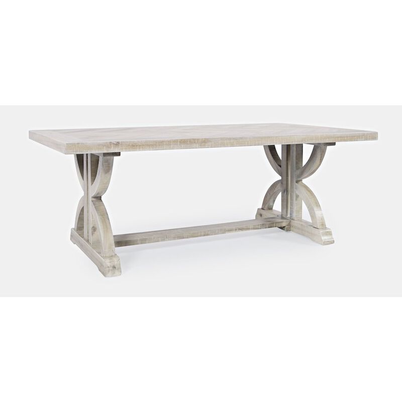 Jofran Fairview Transitional Herringbone Distressed Acacia Coffee Table