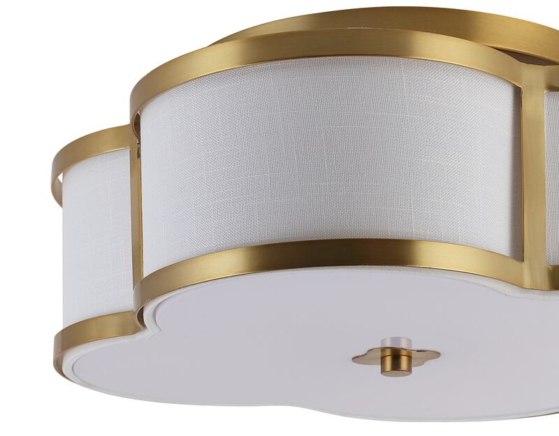 Quatrefoil Scalloped Shade Metal Classic Glam LED Flush Mount