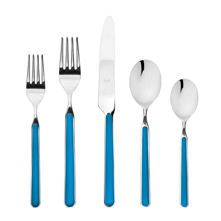 Fantasia 20-Piece Flatware Set in Electric Blue