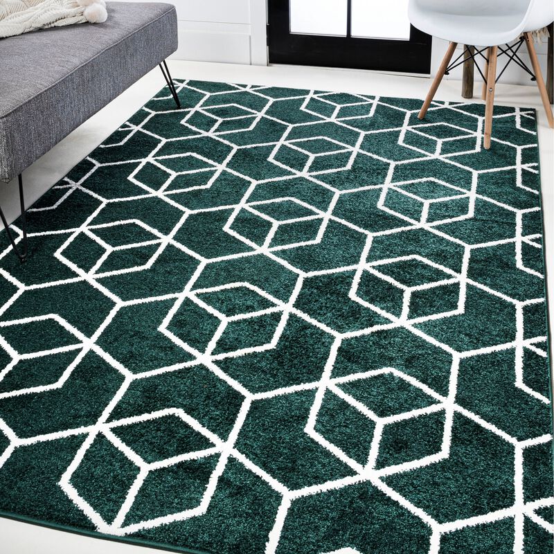 Tumbling Blocks Modern Geometric Area Rug