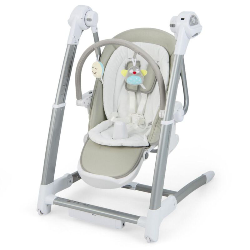 Hivvago Baby Folding High Chair with 8 Adjustable Heights and 5 Recline Backrest