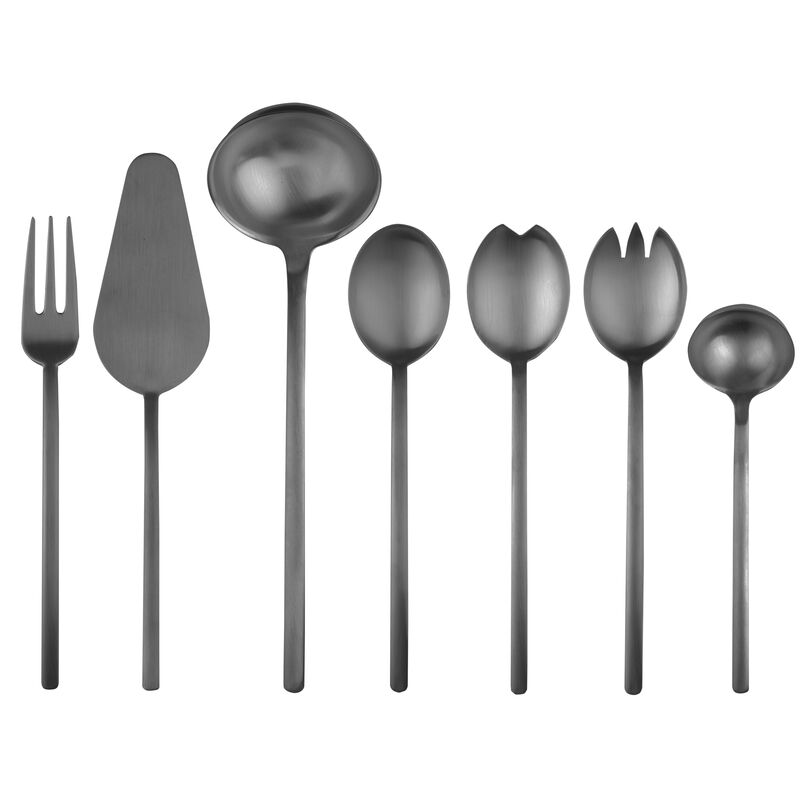 Due Ice Black Gold Serving Set 7 Pieces