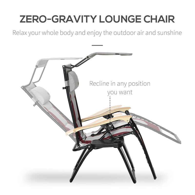 Outdoor Recliner: Zero Gravity Lounger with Canopy for Events