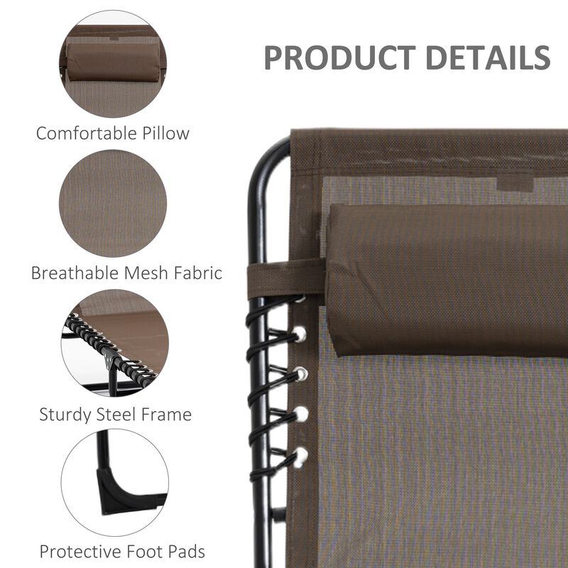 Portable Sun Bed: Folding Camping Cot with Adjustable Backrest