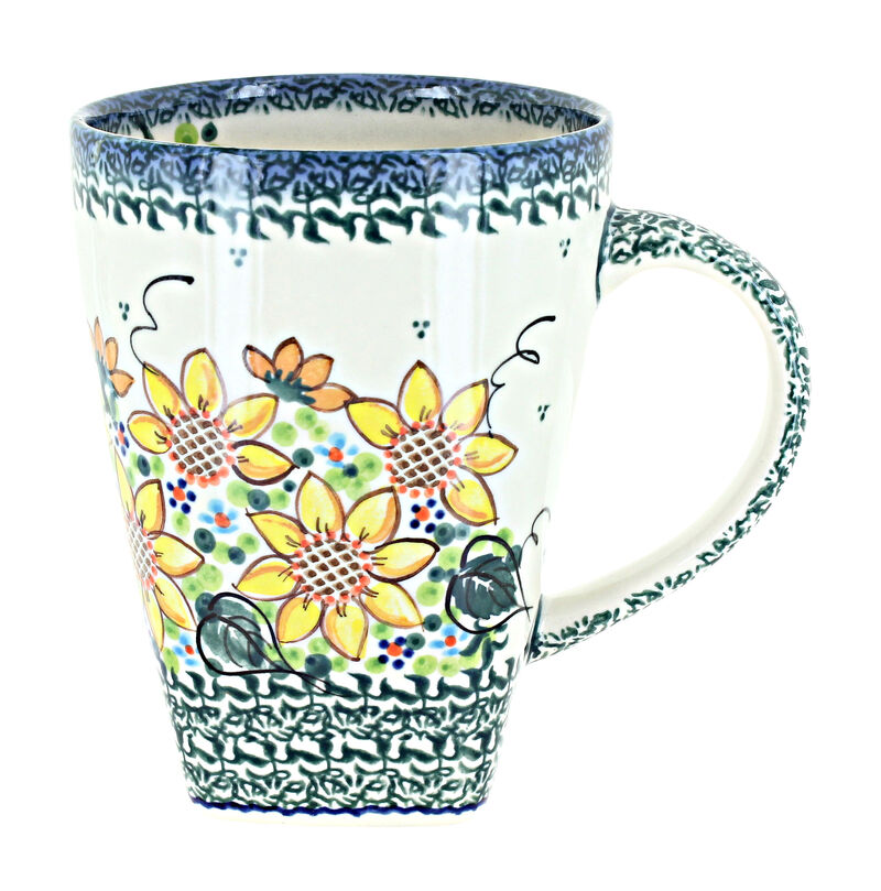 Blue Rose Polish Pottery Morning Medley Large Coffee Mug