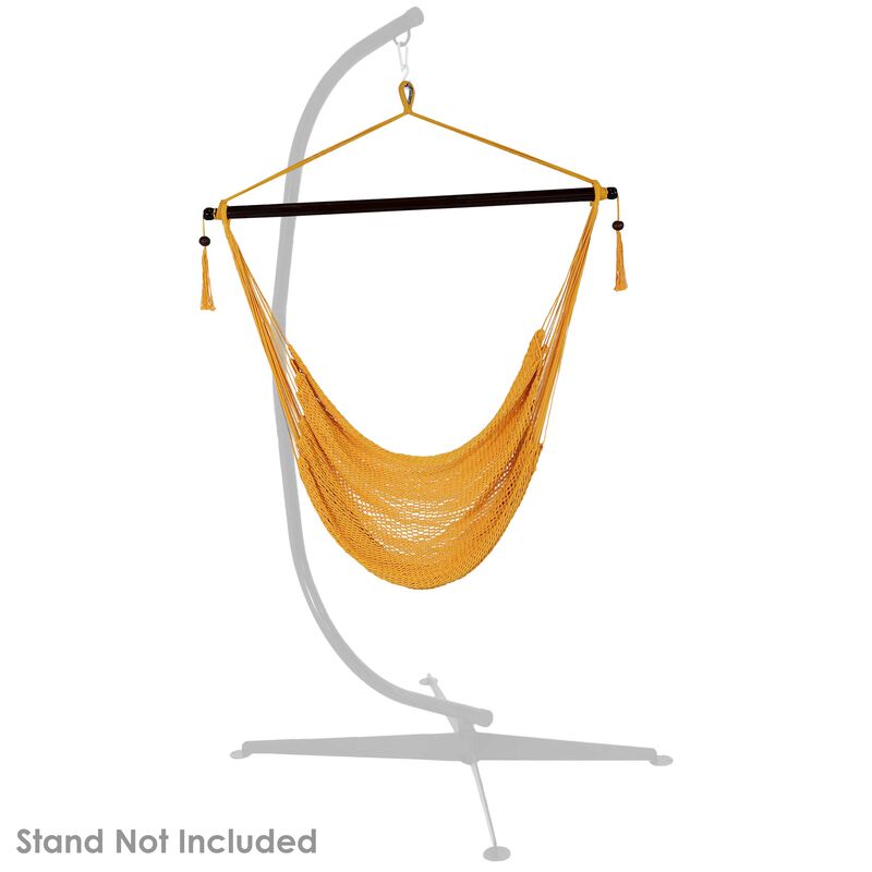 Sunnydaze Modern Boho-Style Rope Caribbean XL Hammock Chair