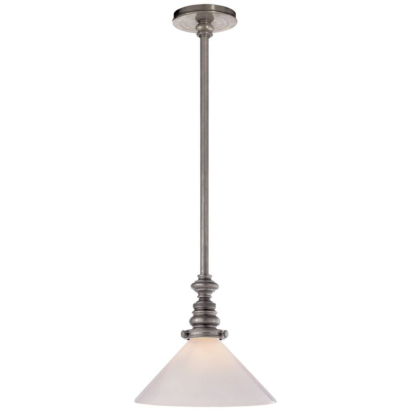 Boston Pendant with White Glass Shade