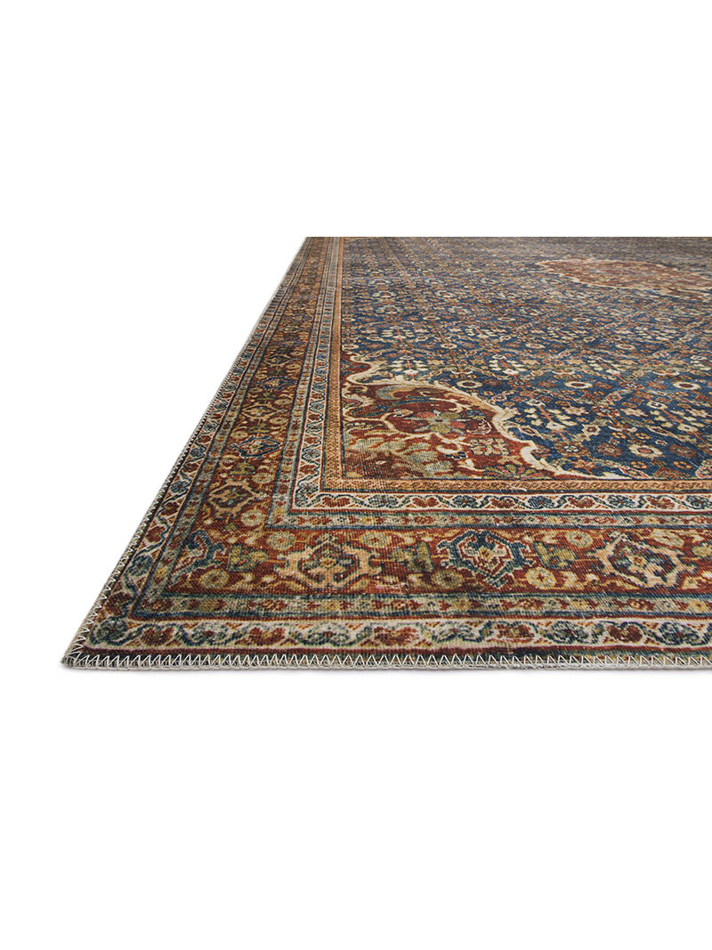 Layla LAY09 Cobalt Blue/Spice 5' x 7'6" Rug