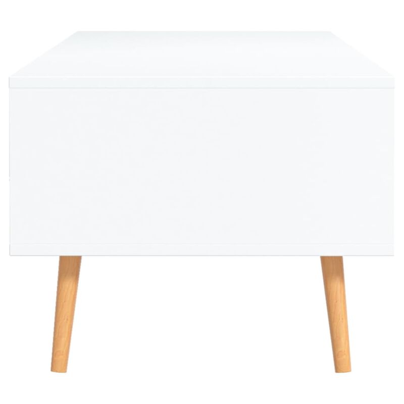 vidaXL Coffee Table White 39.4"x19.5"x16.9" Chipboard