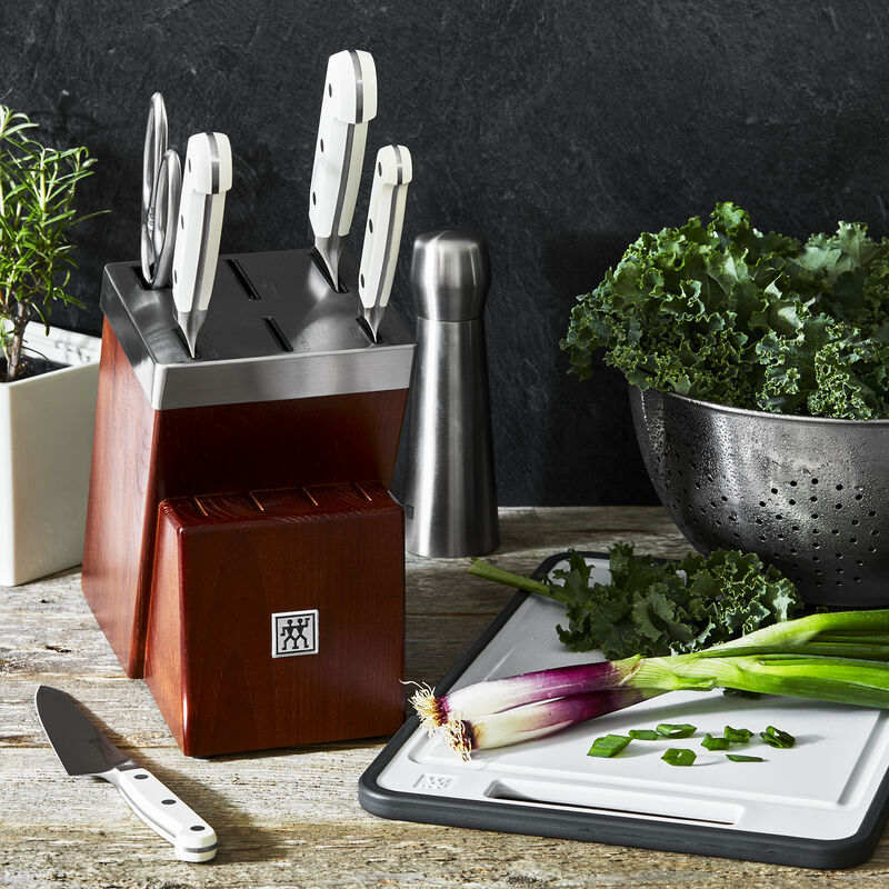 ZWILLING Pro Le Blanc 7-pc Self-Sharpening Knife Block Set