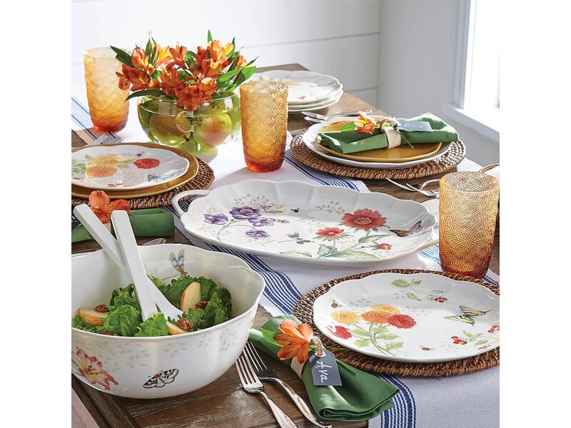 Lenox Butterfly Meadow Salad Bowl & Servers