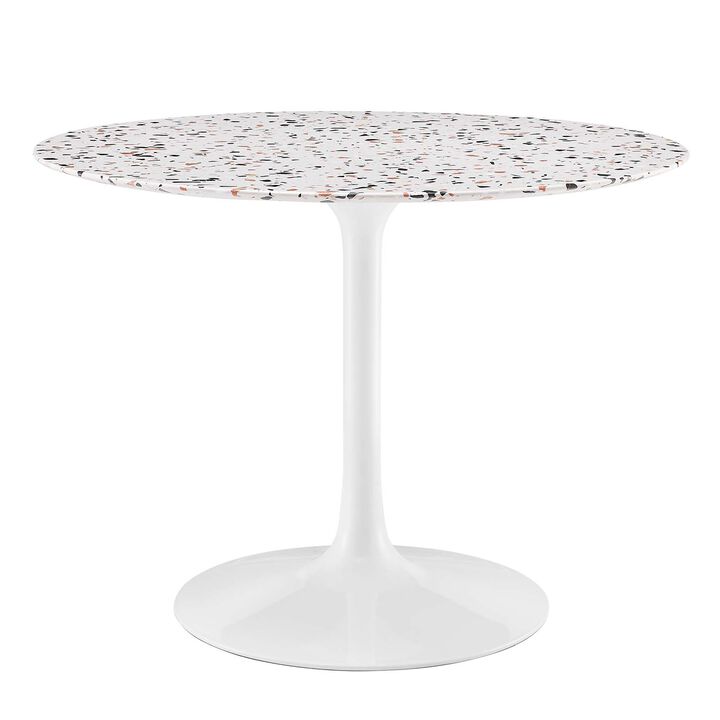 Modway - Lippa 40" Round Terrazzo Dining Table White