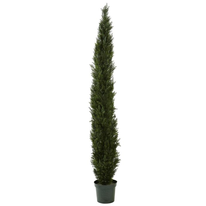 Nearly Natural 8-ft Mini Cedar Pine Tree (Indoor/Outdoor)