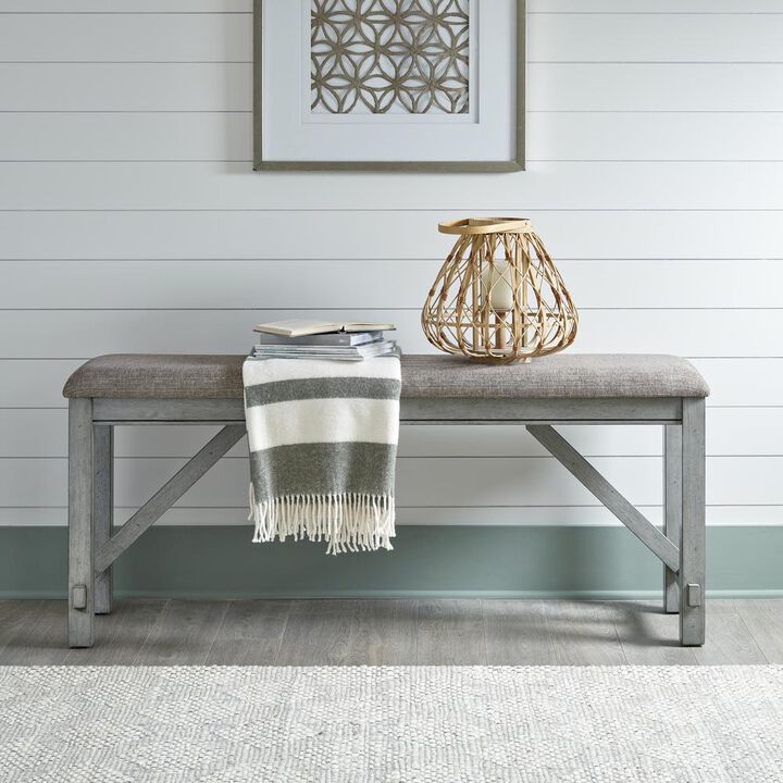 Liberty Furniture Counter Height Dining Bench Transitional Grey