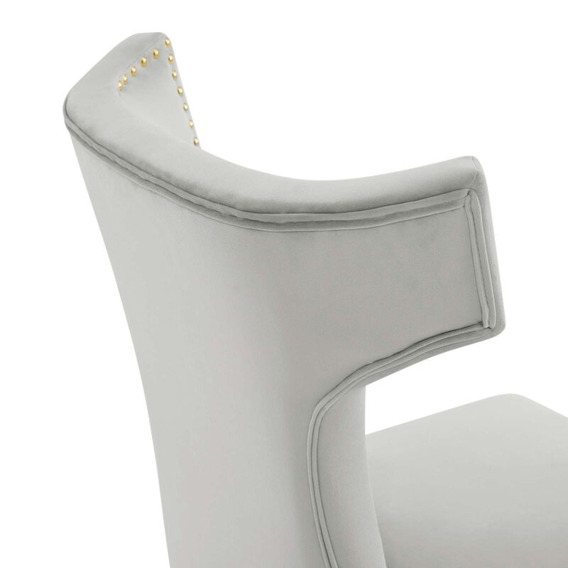 Curve Performance Velvet Dining Chairs - Set of 2