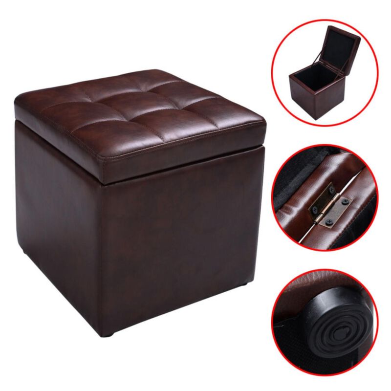 Hivvago Ottoman Pouffe Storage Box Lounge Seat Footstools