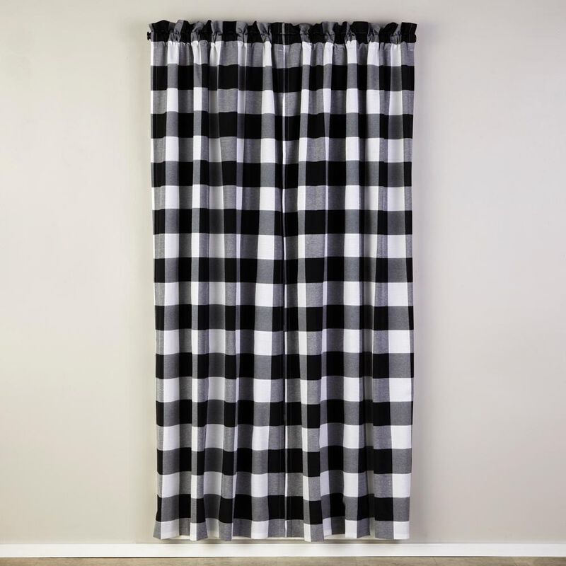 SKL Home By Saturday Knight Ltd Grandin Curtain Panel - 40X84", White/Black