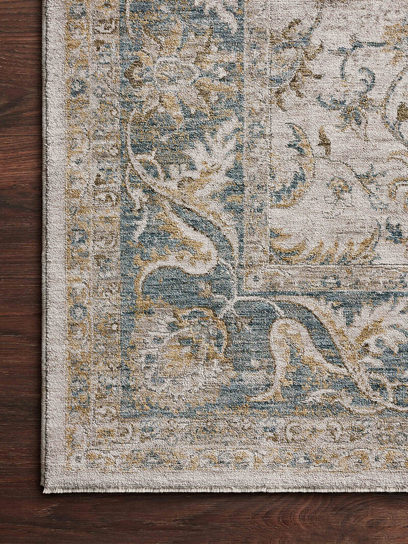 Gaia Natural/Ocean 2'6" x 8'0" Runner Rug