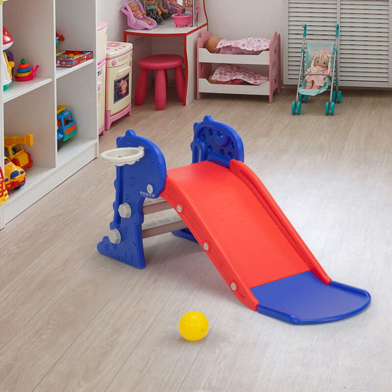 3 in 1 Folding Toddler Large Slide with Climbing Ladder