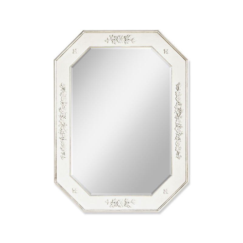 White Parhelion Carved Mirror