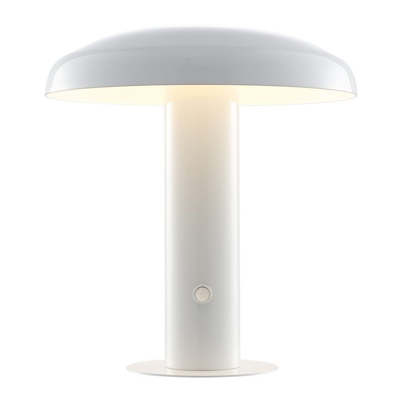 Suillius Contemporary Bohemian Rechargeablecordless Iron Integrated LED Mushroom Table Lamp