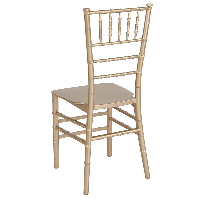 Flash Furniture HERCULES Series Gold Resin Stacking Chiavari Chair