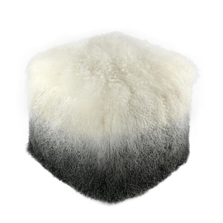 Belen Kox Luxe Tibetan Sheep Fur Pouf, Belen Kox
