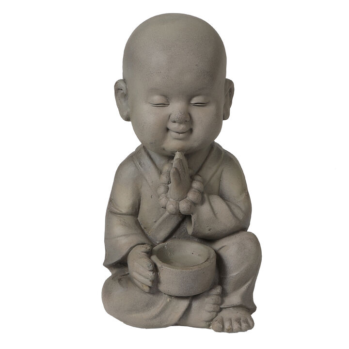 LuxenHome MgO Meditating Buddha Garden Statue